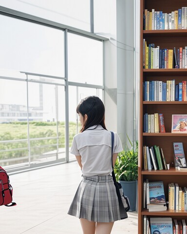 初中女学生上技校